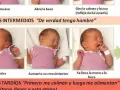 Bebé bosteza y se estira, señales intermedias para saber si mi bebe se queda con hambre. Luego se lleva la mano a la boca.