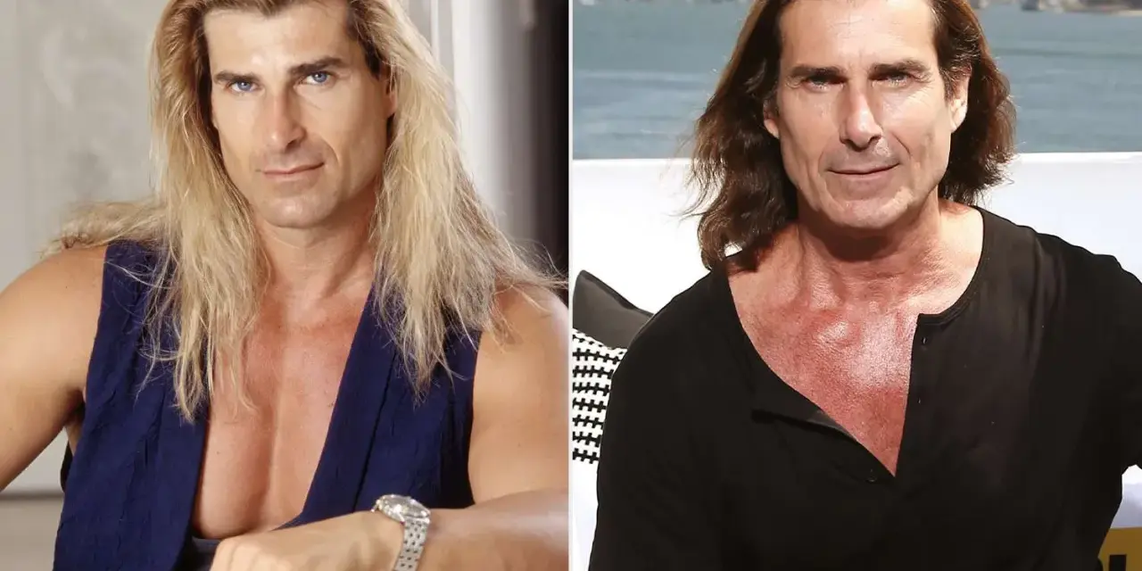 Fabio, el icónico modelo de romance, luce su melena rubia y luego su cabello castaño, mostrando su evolución.