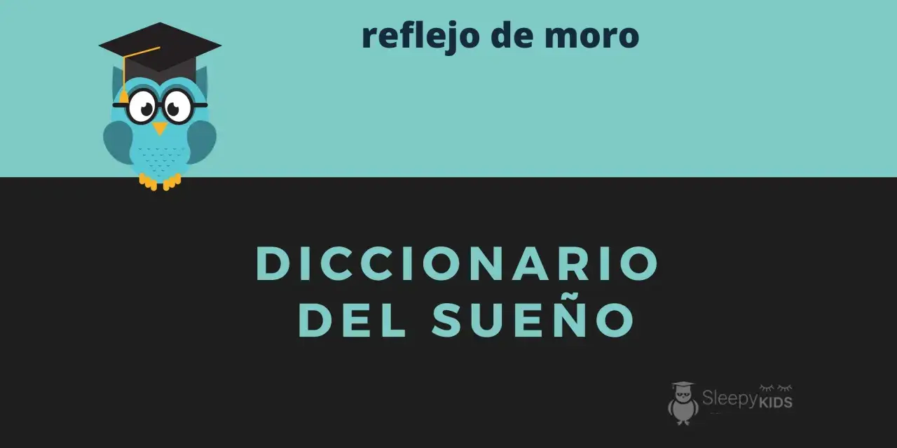 Búho con birrete y gafas, sobre el texto "reflejo de moro" y "DICCIONARIO DEL SUEÑO".