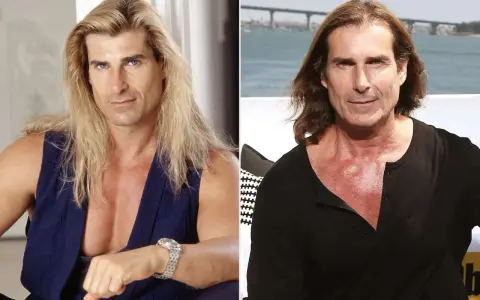 Fabio, el icónico modelo de romance, luce su melena rubia y luego su cabello castaño, mostrando su evolución.