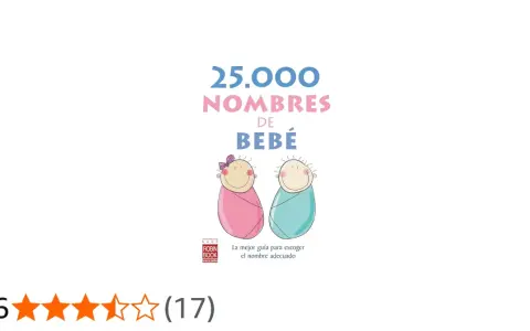 Guía "25.000 Nombres de Bebé" con dos bebés envueltos, ideal para la elección del nombre perfecto.