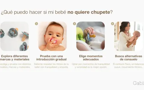 Bebé rechaza el chupete. Explora marcas, prueba gradualmente, elige momentos y busca consuelo alternativo.