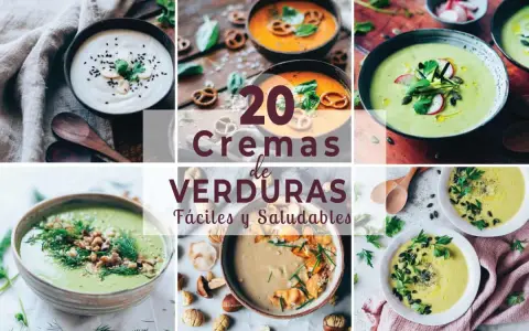 De primero, crema de verduras. De segundo, más cremas de verduras fáciles y saludables. ¡Un festín!