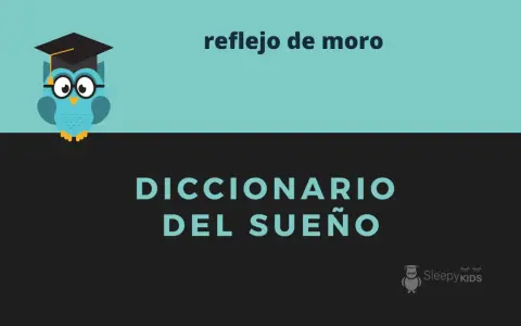 Búho con birrete y gafas, sobre el texto "reflejo de moro" y "DICCIONARIO DEL SUEÑO".