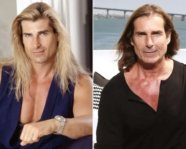 Fabio, el icónico modelo de romance, luce su melena rubia y luego su cabello castaño, mostrando su evolución.