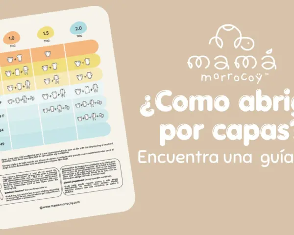 Guía para saber como abrigar bebé dormir por capas según la temperatura.