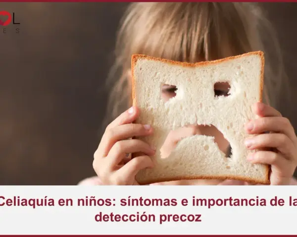 Niños celiacos: una rebanada de pan con cara triste representa la dificultad de la enfermedad.