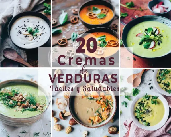 De primero, crema de verduras. De segundo, más cremas de verduras fáciles y saludables. ¡Un festín!