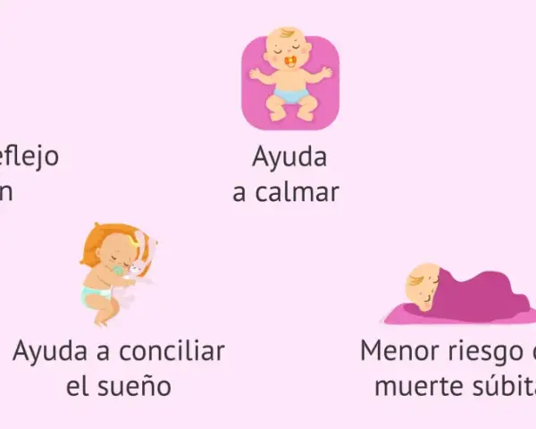 El chupete satisface el reflejo de succión, calma, distrae, ayuda a conciliar el sueño y reduce el riesgo de muerte súbita.