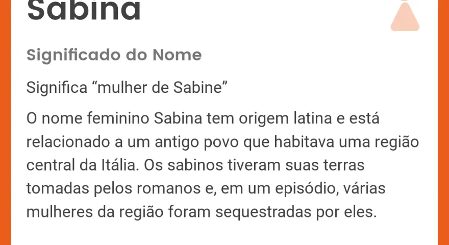 El nombre femenino Sabina significa "mujer de Sabina". La imagen muestra el significado del nombre Sabina.