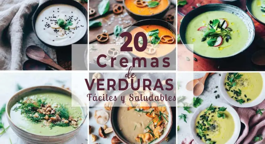 De primero, crema de verduras. De segundo, más cremas de verduras fáciles y saludables. ¡Un festín!