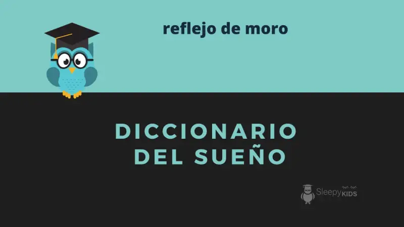 Búho con birrete y gafas, sobre el texto "reflejo de moro" y "DICCIONARIO DEL SUEÑO".